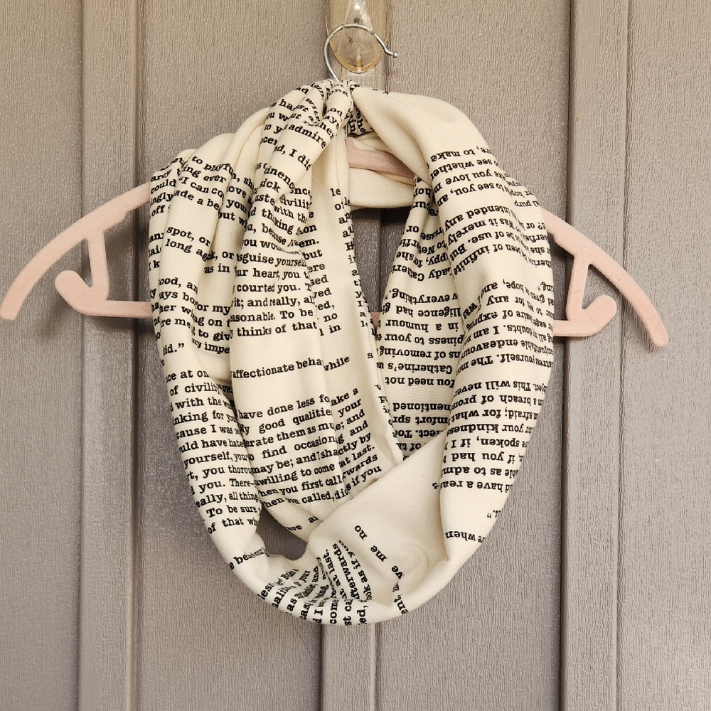 STORIARTS Text From Pride and Prejudice,Print Scarf